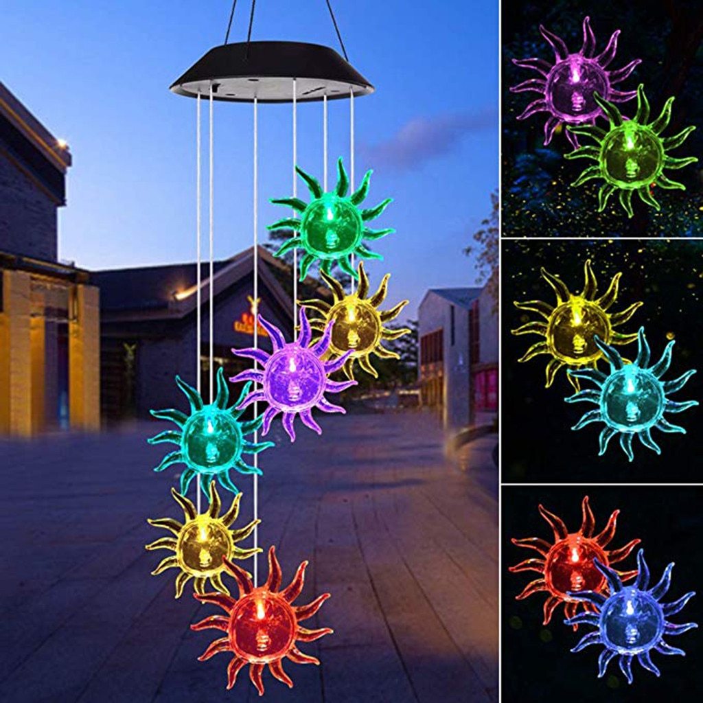 LED-Solarbetriebene Windspiellichter