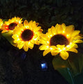 2 LED Sonnenblumen-Gartenlichter