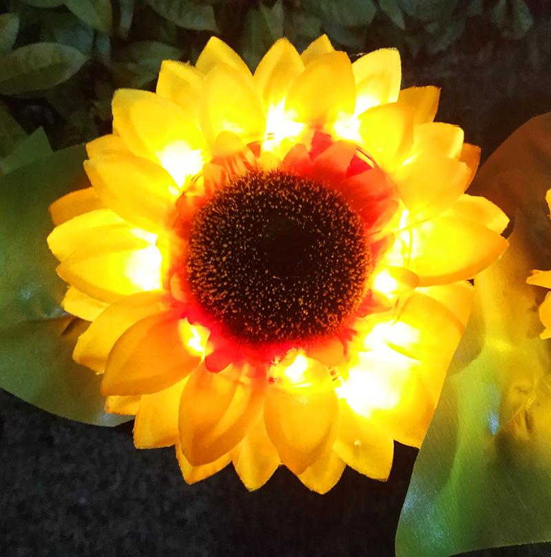 2 LED Sonnenblumen-Gartenlichter