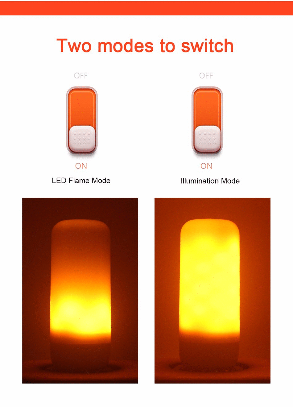 Firelight - Lebensechte LED-Flammenbirne
